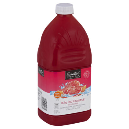 Essential Everyday, Ruby Red Grapefruit Juice Cocktail From Concentrate, Case Of 8, 64 Fl Oz