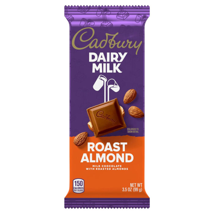 Cadbury, Dairy Milk Roast Almond Milk Chocolate Bar, Case Of 14, 3.5 Oz - Image 1
