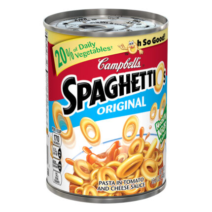 Campbell'S, Original Spaghettios Pasta In Tomato And Cheese Sauce, Case Of 24, 15.8 Oz