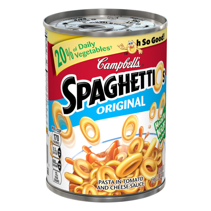 Campbell'S, Original Spaghettios Pasta In Tomato And Cheese Sauce, Case Of 24, 15.8 Oz - Image 1