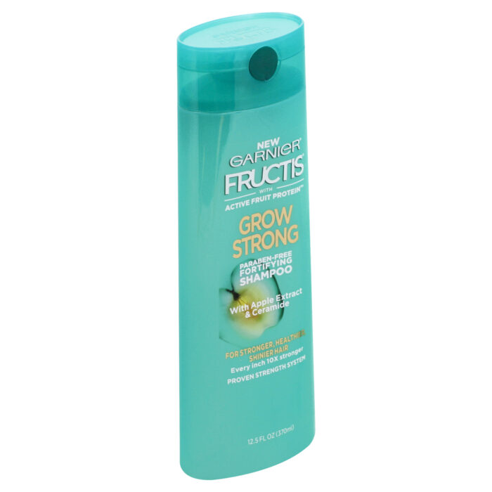 Garnier, Fructis Grow Strong Shampoo For Stronger Healthier Shinier Hair Apple Extract And Ceramide, Case Of 6, 12.5 Fl Oz - Image 1