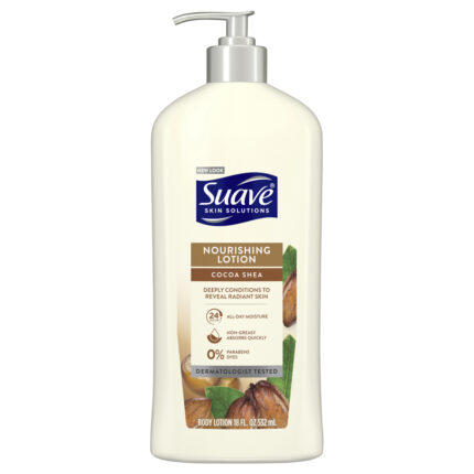 Suave, Skin Solutions Cocoa Shea Nourishing Body Lotion, Case Of 6, 18 Fl Oz