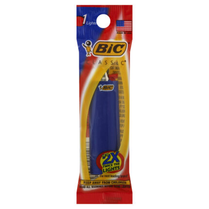 Bic, Classic Lighter Up To 2X Twice The Lights, Case Of 12, 1 Ct