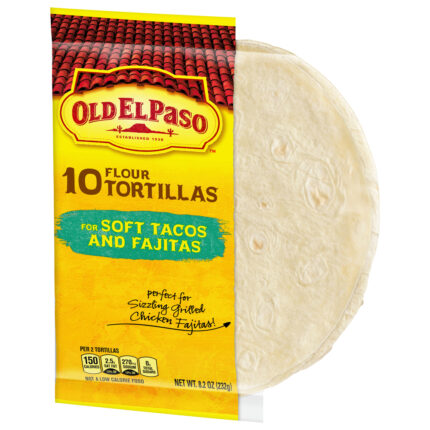 Old El Paso, Flour Tortilla Shells For Soft Tacos And Fajitas, Case Of 12, 10 Ct