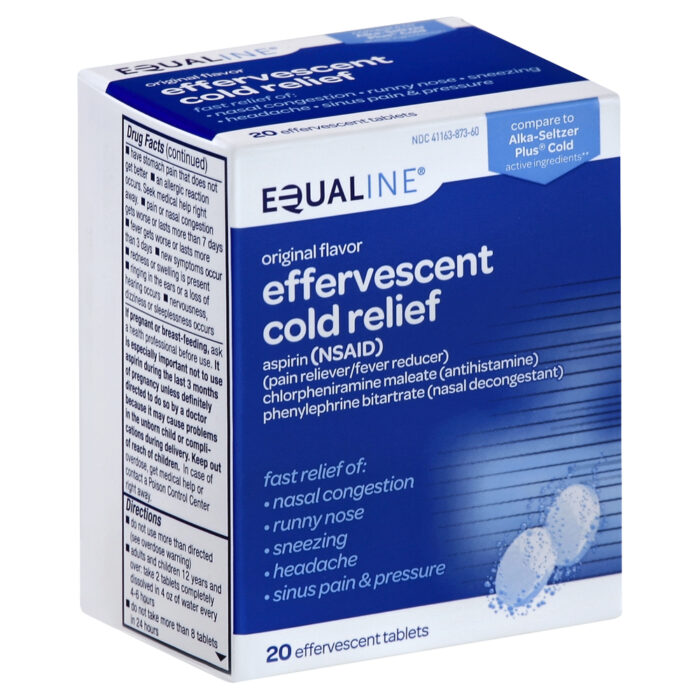Equaline, Cold Relief Effervescent Tablets Original Flavor, 1 Each, 20 Ct - Image 1
