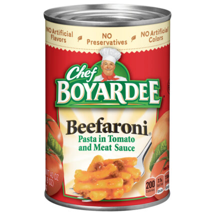 Chef Boyardee, Beefaroni Pasta In Tomato & Meat Sauce, Case Of 12, 40 Oz
