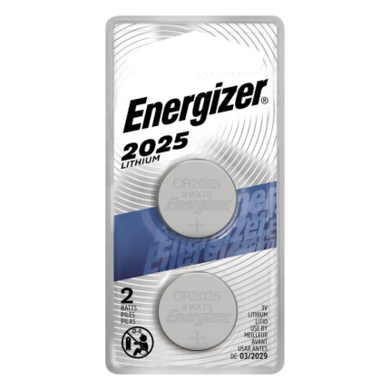 Energizer, Lithium Coin Batteries Size Cr2025 3V, Case Of 10, 2 Ct