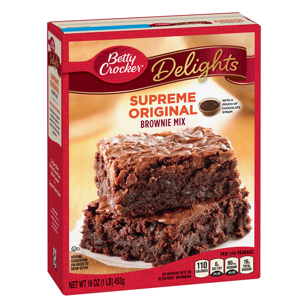 4d8104db8f1d452d919e7c656d4de4b03Fsize3D1000_Syndigo.jpg Betty Crocker, Delights Supreme Original Brownie Mix, Case Of 8, 16 Oz - Image 1