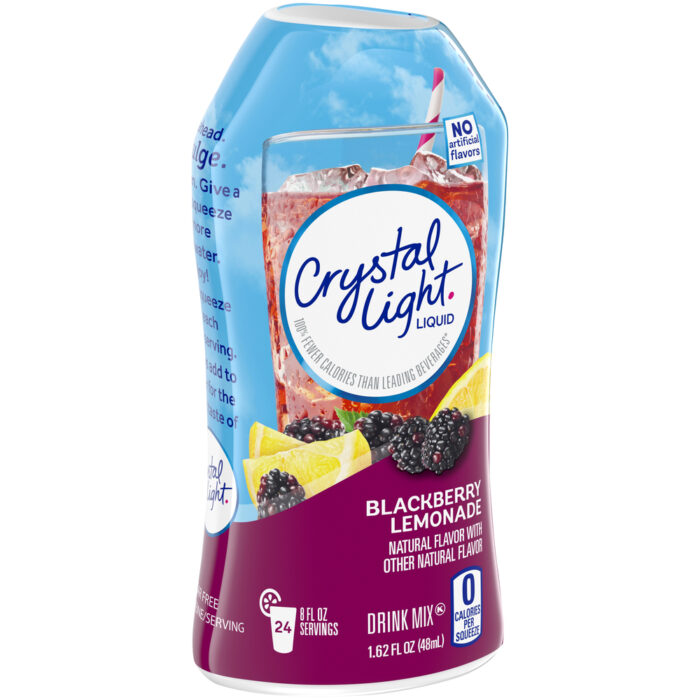 Crystal Light, Liquid Blackberry Lemonade Naturally Flavored Drink Mix Bottle, Case Of 12, 1.62 Fl Oz - Image 1