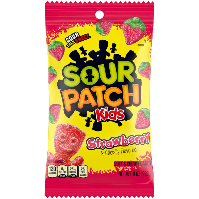Sour Patch, Kids Strawberry Soft And Chewy Candy Bag, Case Of 12, 8 Oz - Image 1