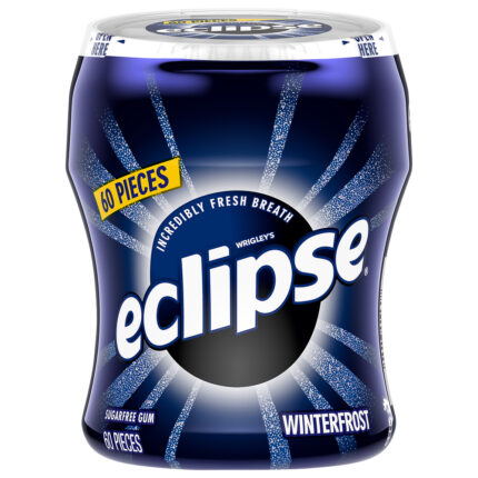 Eclipse, Winterfrost Sugar Free Chewing Gum Bottle, Case Of 6, 60 Ct