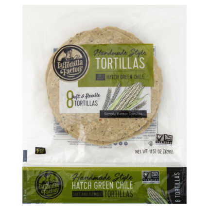 Latort Tort,Corn,Grn Chili,Handm 8 Ct