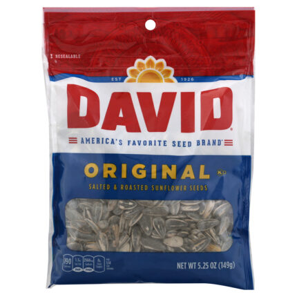 David'S, Original Salted & Roasted Sunflower Seeds, Case Of 12, 5.25 Oz