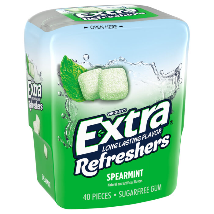 Extra, Refreshers Spearmint Chewing Gum 40 Pieces, Case Of 6, 40 Ct - Image 1
