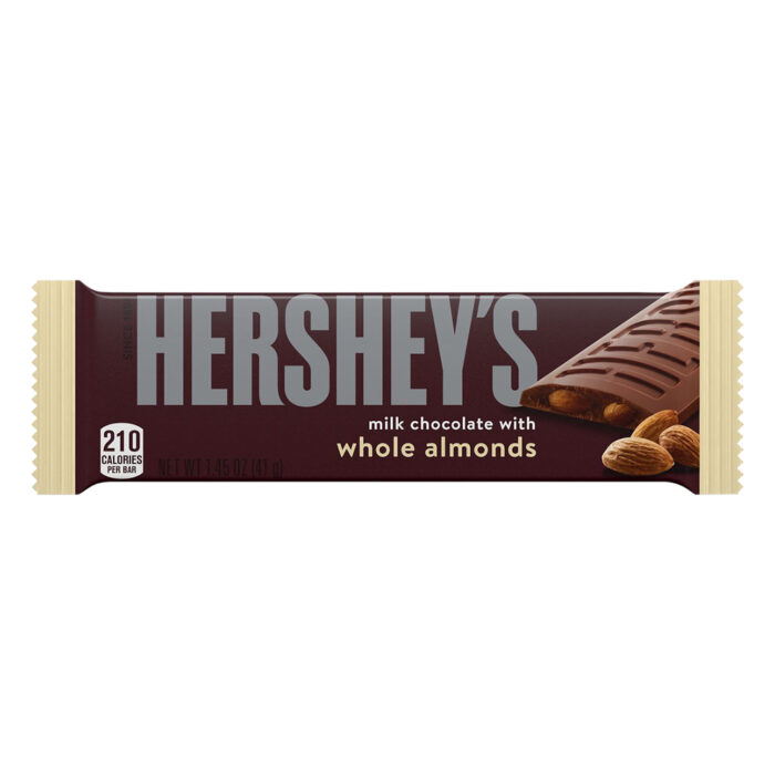 Hershey'S, Milk Chocolate With Almonds Candy Bars, Case Of 36, 1.45 Oz - Image 1