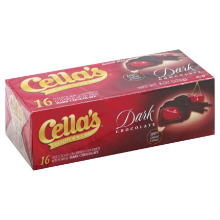 Cella'S, Delicious Cherries Covered With Real Dark Chocolate, Case Of 12, 8 Oz