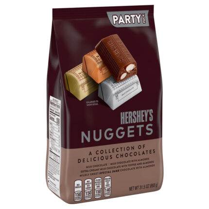 Hershey'S, Nuggets Assorted Chocolate Candy Mix Individually Wrapped Party Pack, Case Of 9, 31.5 Oz