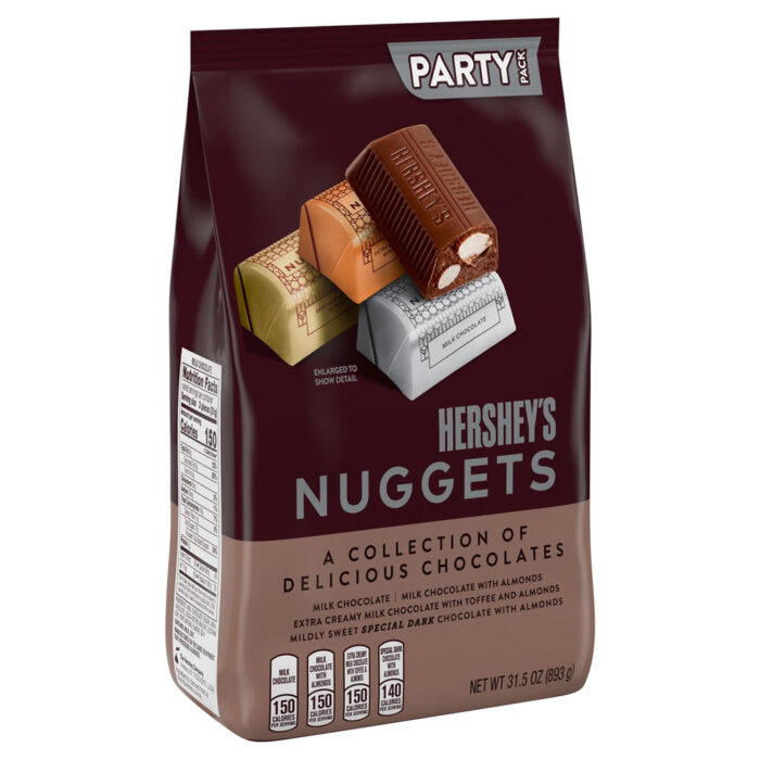 Hershey'S, Nuggets Assorted Chocolate Candy Mix Individually Wrapped Party Pack, Case Of 9, 31.5 Oz - Image 1