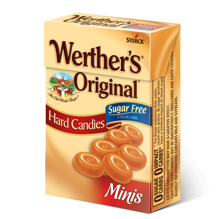Werther'S Original, Hard Sugar Free Caramel Minis Candy, Case Of 12, 1.48 Oz - Image 1