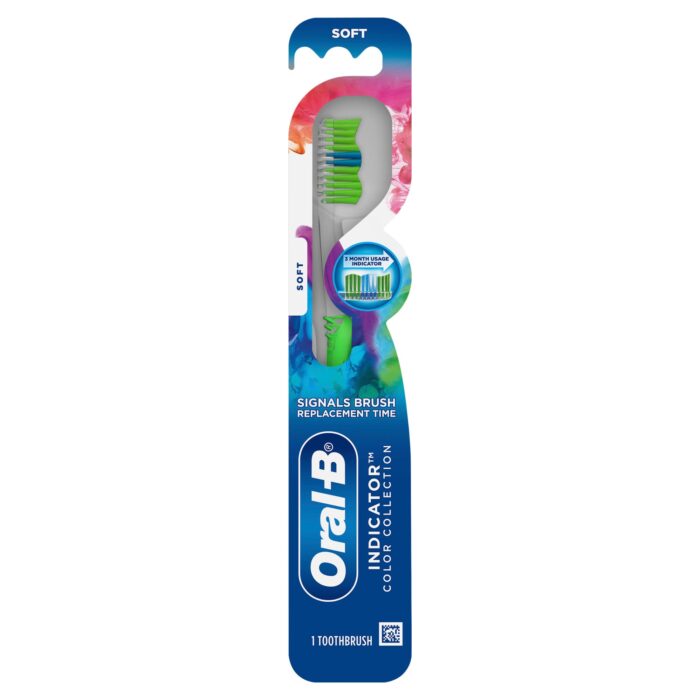 Oral B, Indicator Contour Clean Toothbrush Soft Bristles, Case Of 6, 1 Ct - Image 1