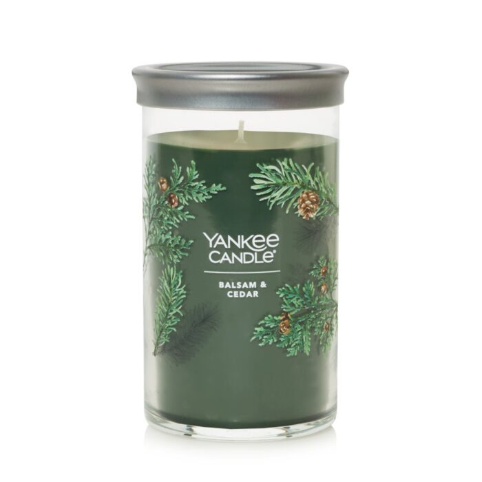 Yankee Candle, Jar Candle Perfect Pillar Balsam And Cedar, Case Of 4, 12 Oz - Image 1