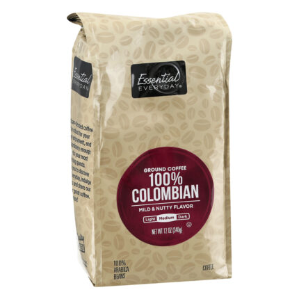 Essential Everyday, Medium Roast Ground 100% Colombian Coffee, Case Of 6, 12 Oz