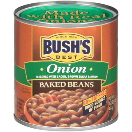 Bush'S, Onion Baked Beans Can, Case Of 12, 16 Oz