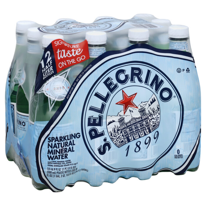 San Pellegrino, Sparkling Natural Mineral Water, 1 Each, 12/16.9 Fl Oz - Image 1