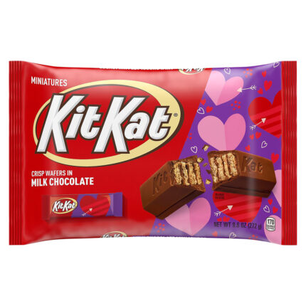 Kit Kat, Miniatures Milk Chocolate Wafer Candy Bars Valentine'S Day Bag, Case Of 24, 9.6 Oz