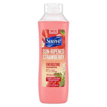 Suave, Essentials Sun-Ripened Strawberry Energizing Shampoo, Case Of 6, 22.5 Fl Oz