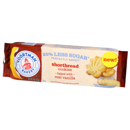 Voortman Bakery, Vanilla Shortbread Cookies, Case Of 12, 8 Oz