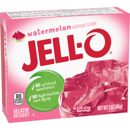 Jell-O, Gelatin Dessert Mix Watermelon, Case Of 24, 3 Oz