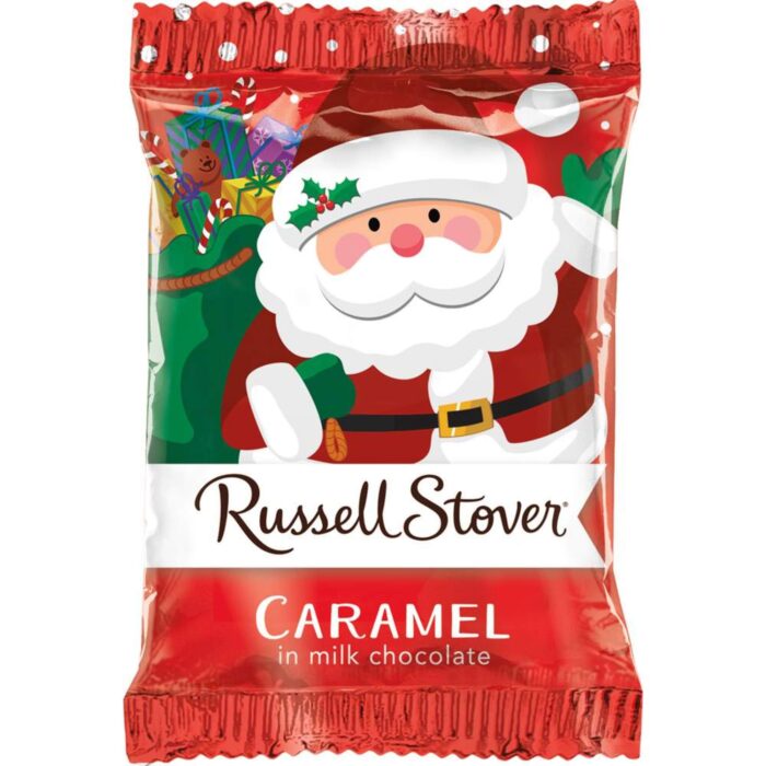Russell Stover, Milk Chocolate Caramel Santa, Case Of 18, 1.3 Oz - Image 1