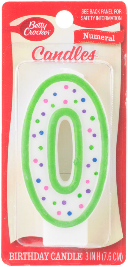 Betty Crocker, Birthday Candles Numeral Zero, Case Of 6, 1 Ct