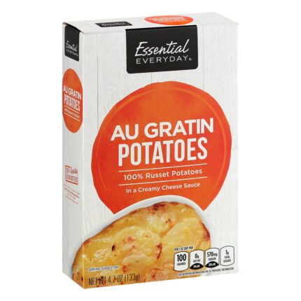 Essential Everyday, Au Gratin 100% Russet Potatoes In A Creamy Cheese Sauce, Case Of 12, 4.7 Oz