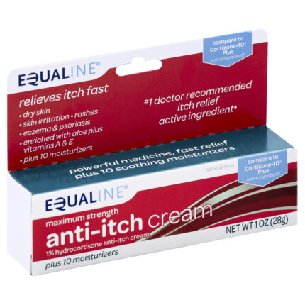 Equaline, Anti Itch Cream Maximum Strength, Case Of 6, 1 Oz