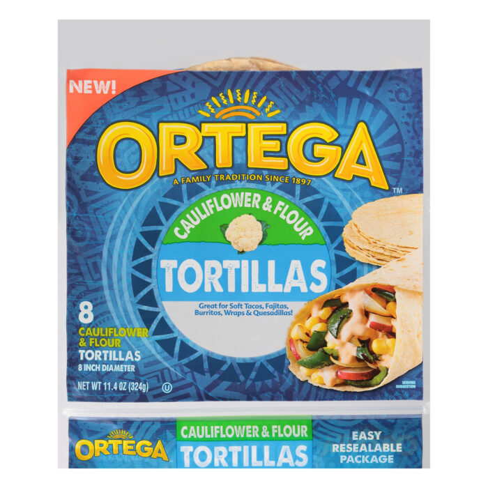 Ortega, Cauliflower & Flour Tortillas, Case Of 12, 11.4 Oz - Image 1