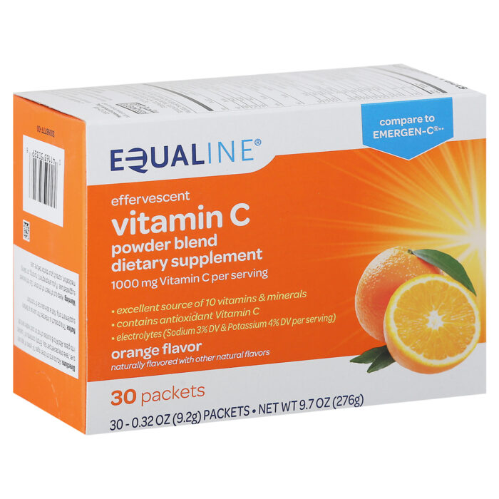 Equaline, Vitamin C Effervescent Powder Packets Orange Flavor, 1 Each, 30 Ct - Image 1