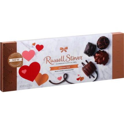 Russell Stover, Chocolate Dark Assorted, Case Of 6, 9.4 Oz