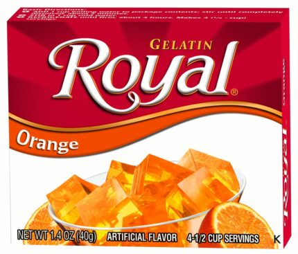 Royal, Gelatin Orange, Case Of 12, 1.4 Oz
