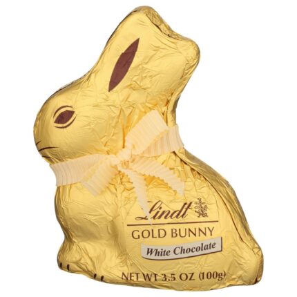 Lindt, White Chocolate Bunny, Case Of 16, 3.5 Oz