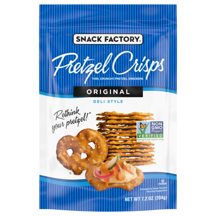 Snack Factory, Pretzel Crisps Deli Style Original Crackers, Case Of 12, 7.2 Oz - Image 1