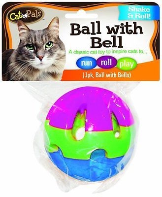 Frontline, Bow Wow Cat Ball With Bell Run Roll & Play Toy, Case Of 3, 1 Ct