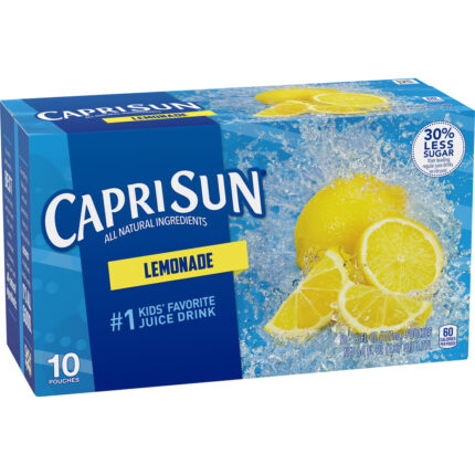 Capri Sun, Lemonade Flavored Juice Drink Blend Pouches, Case Of 4, 60 Fl Oz
