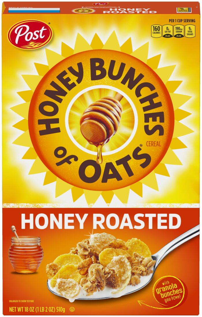 Post, Honey Bunches Of Oats Cereal Honey Roasted, Case Of 12, 18 Oz - Image 1