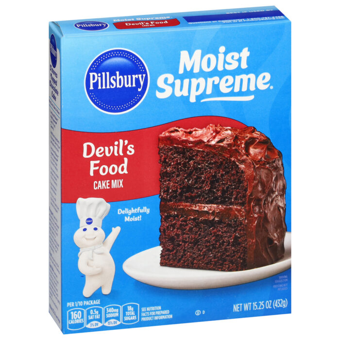Pillsbury, Moist Supreme Premium Devil'S Food Cake Mix, Case Of 12, 15.25 Oz - Image 1