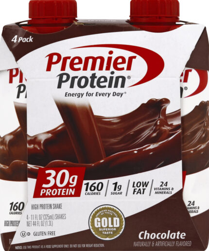 Premier Protein, High Protein Shake Chocolate 4/11 Fl Oz, Case Of 3, 44 Fl Oz