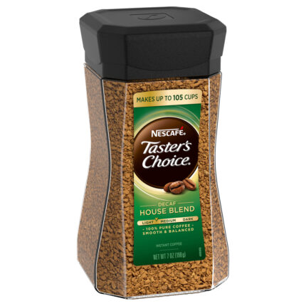 Nescafe, Taster'S Choice Decaf House Blend Instant Coffee Jar, Case Of 4, 7 Oz