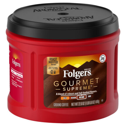 Folgers, Roast Master Series Medium Dark Ground Gourmet Supreme Coffee, Case Of 6, 22.6 Oz