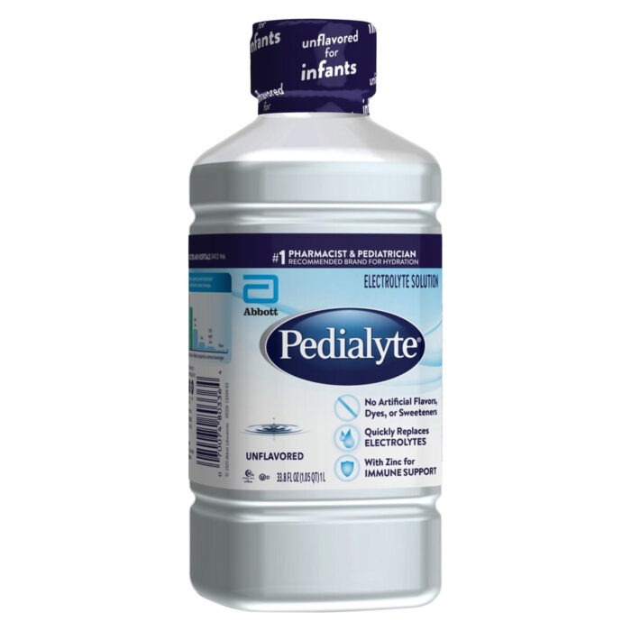 Pedialyte, Unflavored Electrolyte Solution, Case Of 8, 33.8 Fl Oz - Image 1